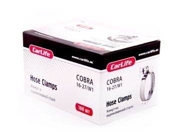 Хомут металевий Carlife 60-80 мм W1 оцинк. (50 шт)
