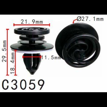 Клипсы C3059 обшивки дверей VW, AUDI, SEAT (8E0868243, 15685)(уп. 100 шт) &mdash; основное фото товара