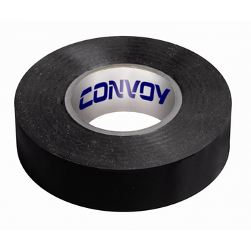 Изолента PVC 20м черная "Convoy" (шир.19мм/толщина 0,13мм) Высокотемп. Оригинал &mdash; основное фото товара