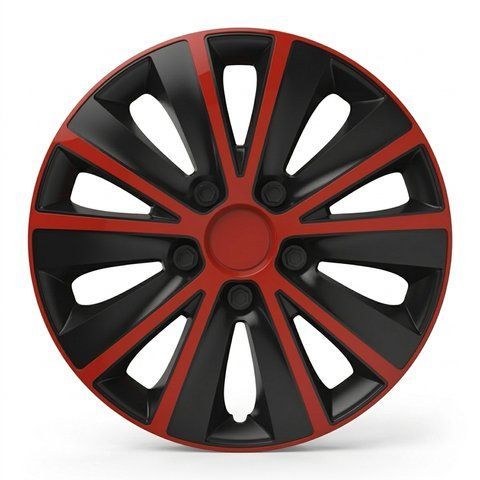 Колпаки на колеса R13 Elegant Rapid красно-черные комплект 4 шт