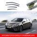 Дефлекторы окон Ветровики Toyota Corolla 12 поколение 2019- "FLY" (Нержавеющая полоса 3D, на скотче)
