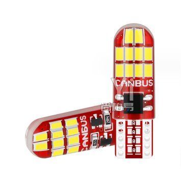 Світлодіод 12V Т10 Canbus Білий SMD 20-3014 360&deg; 3W 380Lm (силіконова) №14