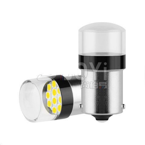 Світлодіод 12V Т25 Білий SMD 10-3030 1W+350Lm Скло №72 &mdash; основне фото товару