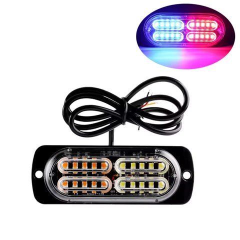 Стробоскоп светодиодный 12-24V 20LEDх1 шт, 12 режимов (красно-синий) BS-20LED (R+B) &mdash; основное фото товара
