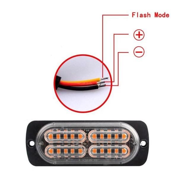Стробоскоп світлодіодний 12-24V 20LED*1 шт,12 режимів (Червоно-синій) BS-20LED (R+B) &mdash; основне фото товару