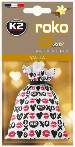 Ароматизатор в машину K2 Roko Kiss Vanilla, подвесной хлопковый мешочек, 25 г (V827K) &mdash; основное фото товара