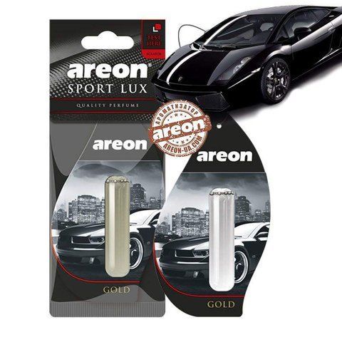 Ароматизатор в машину Areon Sport Lux Liquid Gold, жидкий подвесной флакон, 5 мл (LX01) &mdash; основное фото товара