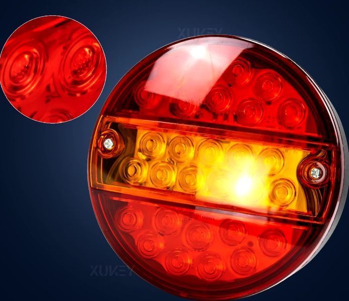 задний фонарь круглый LED 12-24V B53 для грузовика 29 LED с проводом &Oslash;135 мм H55 мм 1 шт (HZ602-B53) &mdash; основное фото товара