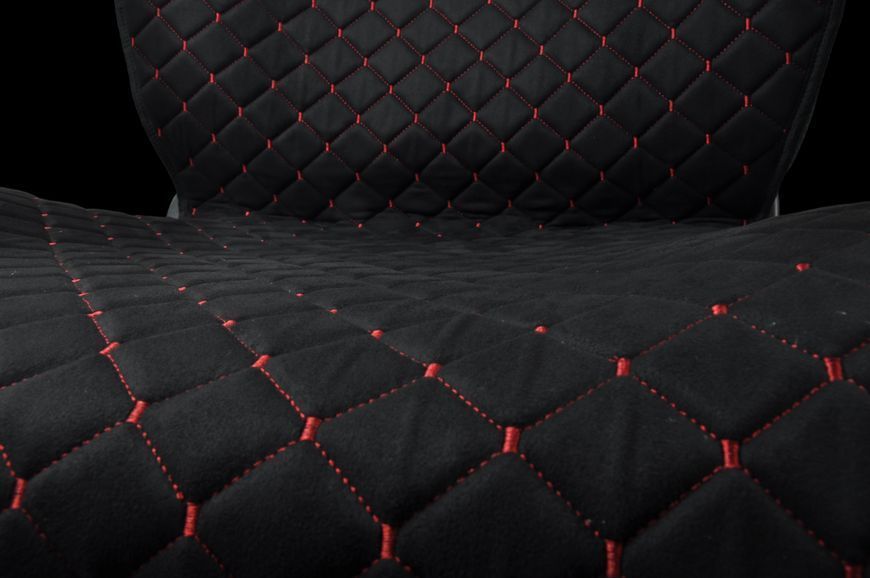 Rcar Decor Premium алькантара передние черные нитка красная &mdash; основное фото товара