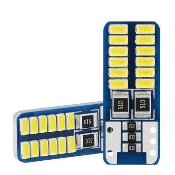 Світлодіод 12V Т10 Canbus Білий SMD 24-3014 360&deg; 1,5W 380Lm №17