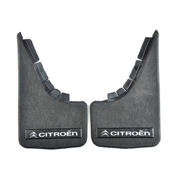 Бризковики "Citroen" Сріблястий напис, м&rsquo;яка структурна гума "Mud-Flaps" (2шт) &mdash; основне фото товару