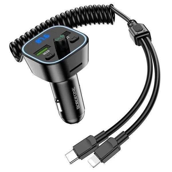 FM модулятор в машину Borofone BC45 (с кабелем Type-C, Lighting) &mdash; основное фото товара