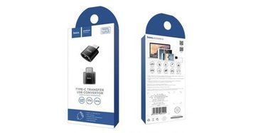 OTG перехідник USB на Type-C Black HOCO UA5 2.4A (box)