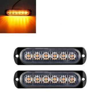 Стробоскоп светодиодный 12-24V 6LEDх2 шт, 12 режимов (жёлтый) BS-6LED (Y) &mdash; основное фото товара