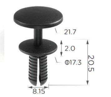 Фіксатор C1425 Mercedes VW Audi (8.1MM) BLACK ( уп. 100 шт.)