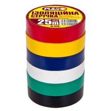 Ізолента PVC 25m асорті "PULSO" (10шт.) &mdash; основне фото товару