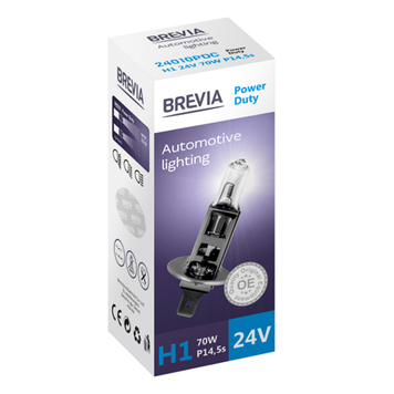 H1 галогенна лампа Brevia Power Duty 24V 70W для авто 1шт (24010PDC) &mdash; основне фото товару