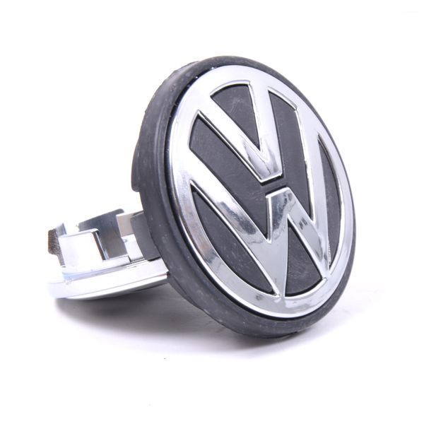 VW ковпачки на диски (70/57 мм) чорний/хром 1 шт &mdash; основне фото товару