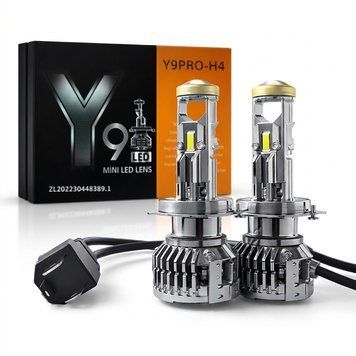 LED лампа H4 з міні-лінзою Y9Pro 12V 60W 16000Lm 6000K CANBUS