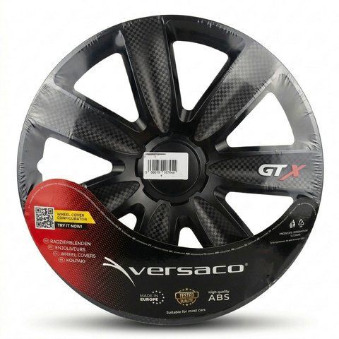 Ковпаки на колеса Elegant GTX Carbon R15 чорні, комплект 4 шт