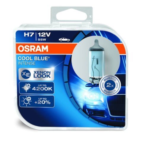 H7 галогенная лампа аналог Osram Cool Blue 12V 55W 4200K +20% для авто Box 2шт &mdash; основное фото товара