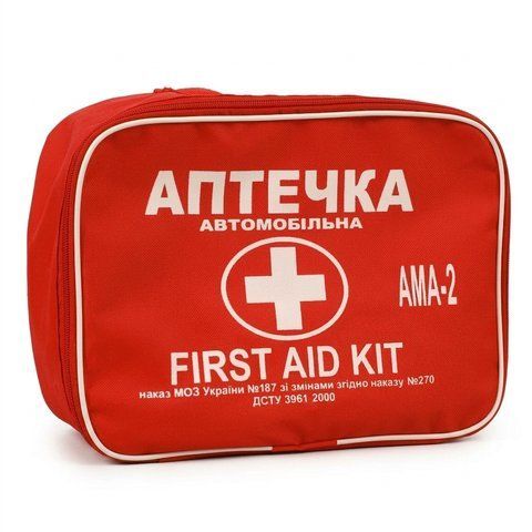Автомобільна аптечка First Aid Kit АМА-2 для автобуса червона сумка до 40 осіб &mdash; основне фото товару