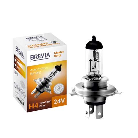 H4 галогенна лампа Brevia Master Rally 24V 100/90W для авто 1шт (24040MRC) &mdash; основне фото товару