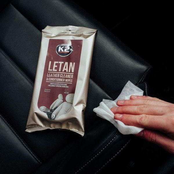 Влажные Салфетки для Кожаного Салона Авто K2 Letan Wipes (K210) &mdash; основное фото товара
