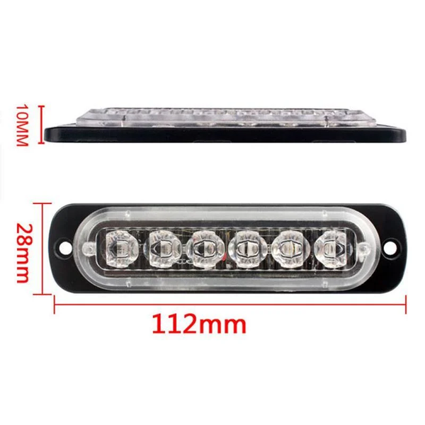 Стробоскоп світлодіодний 12-24V 6LED*4 шт, пульт 12 режимів (Жовтий) BS-1-4-6LED (Y) &mdash; основне фото товару