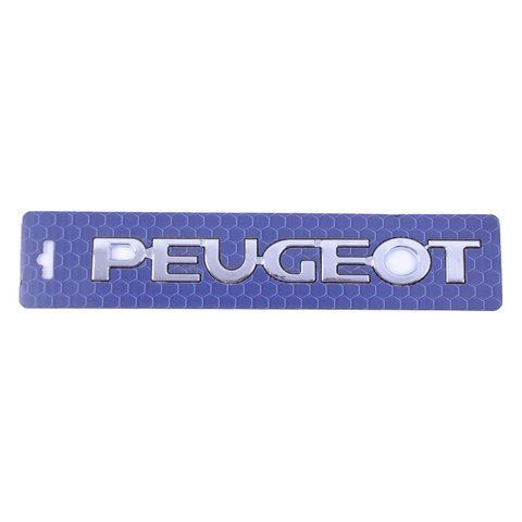 Эмблема - надпись "PEUGEOT" 206 196х23 мм хром скотч (8987) &mdash; основное фото товара