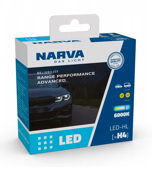 Narva Range Power LED лампа H4 12V 38/38W 3400Lm 6000K &mdash; основное фото товара