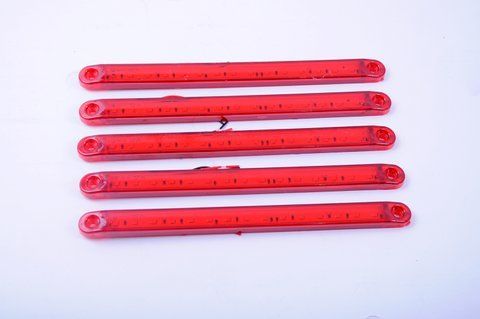 LED габарит Thoc Auto ТН-1512 204x20 мм 12/24V червоний LED 5 шт &mdash; основне фото товару