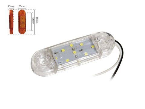 LED габарит BD-0016W 88x25 мм 12/24V білий LED 2 шт &mdash; основне фото товару