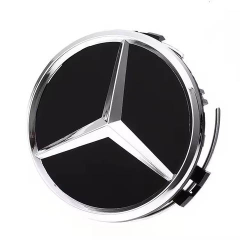 Mercedes ковпачки на диски (75/70 мм) чорний 1 шт &mdash; основне фото товару