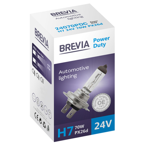 H7 галогенна лампа Brevia Power Duty 24V 70W для авто 1шт (24070PDC) &mdash; основне фото товару