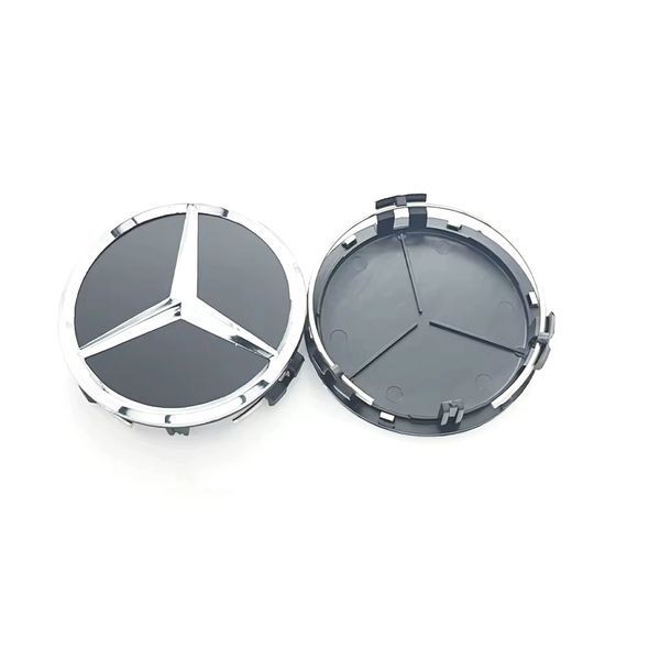 Mercedes ковпачки на диски (75/70 мм) чорний 1 шт &mdash; основне фото товару