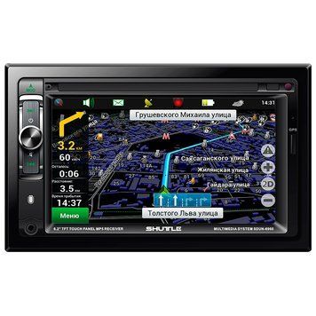 Магнитола 6.2" Shuttle SDUN-6960 (MultiColor) GPS,BT,выход под саб,дублирование телефона,видео вход
