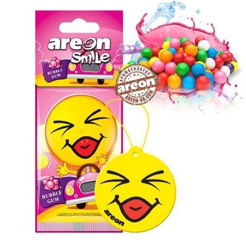 Areon освежитель на зеркало подвесной Smile Dry Bubble Gum &mdash; основное фото товара