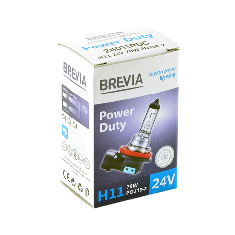 H11 галогенная лампа Brevia Power Duty 24V 70W для авто 1шт &mdash; основное фото товара