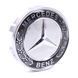 Mercedes колпачки на диски (75/70 мм) черный/хром колосок 2204000125 1 шт &mdash; фото товара 1 из 3