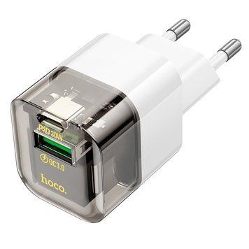 Адаптер 220v (1USB) HOCO C131A PD30W+QC3.0 Black &mdash; основне фото товару