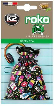 Ароматизатор у машину K2 Roko Fun Green Tea (Зелений чай), підвісний бавовняний мішечок, 25 г (V822F)
