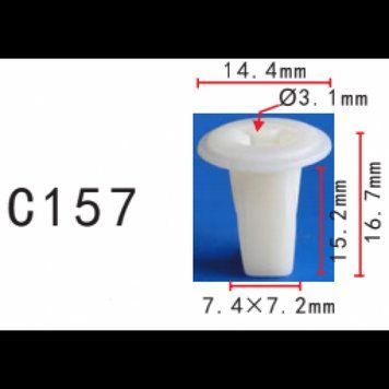 Клипсы C0157 под саморез (OEM 90189-04013, 9018904013, 90672-671-8110M1, 906726718110M1) (уп. 100 шт.)