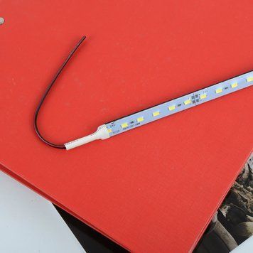 Стрічка 24V - 25см - Біла - (5630) - 2А 18LED алюміній у силіконі