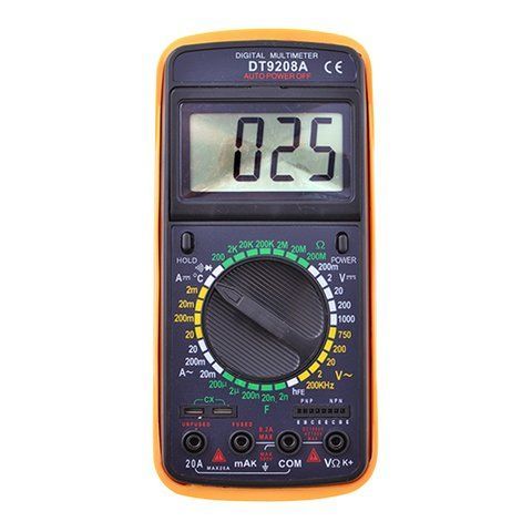 Цифровий мультиметр DT-9208A Дисплей зі звуком, датчик температури. захисний кожух &mdash; основне фото товару