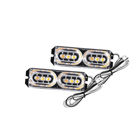Стробоскоп светодиодный 12V DRL 2х6LED (жёлтый) "Lux tar" ZW-320Y &mdash; основное фото товара