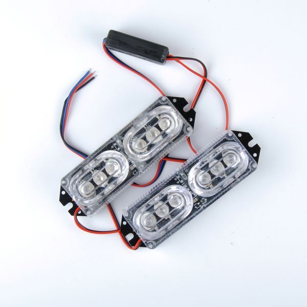 Стробоскоп светодиодный 12V DRL 2х6LED (жёлтый) "Lux tar" ZW-320Y &mdash; основное фото товара