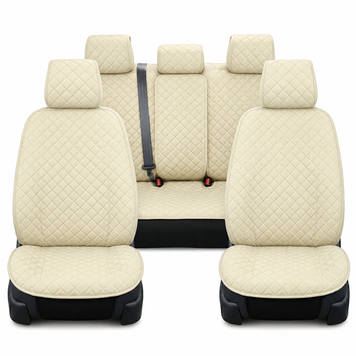 Rcar Decor Premium накидки на сидіння авто алькантара комплект бежеві  &mdash; основне фото товару