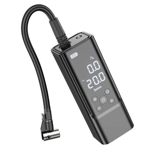 Автокомпрессор HOCO ZP7 (12V/5000mAh/10,3 бар/570г/LED-фонарь/65x56x176мм) &mdash; основное фото товара