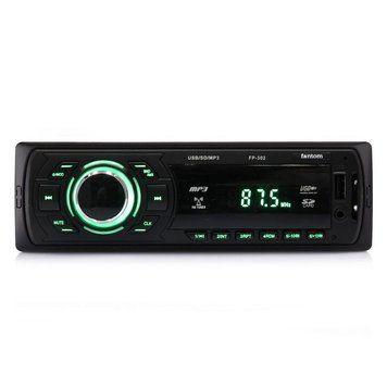 Автомагнитола Fantom FP-302 Black/Green USB, SD, 4x40W &mdash; основное фото товара